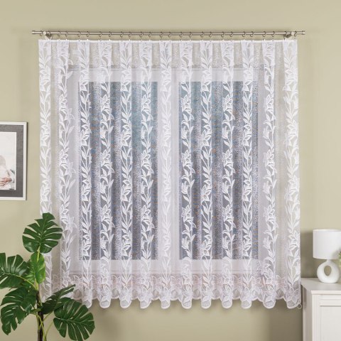 Firanka żakardowa na metry 018893 wysokość 180 cm kolor biały