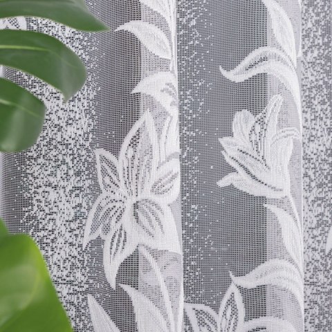 Firanka żakardowa na metry 018893 wysokość 180 cm kolor biały