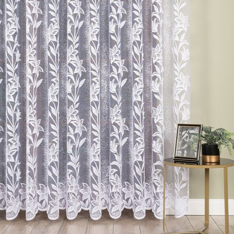 Firanka żakardowa na metry 018893 wysokość 250 cm kolor biały