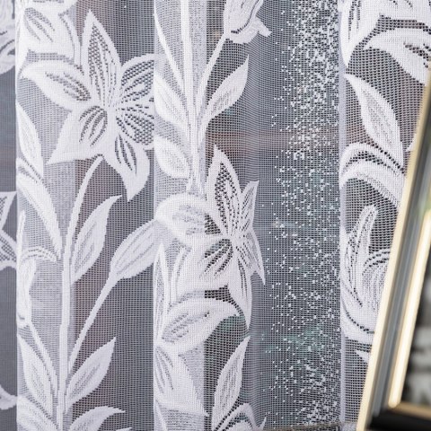 Firanka żakardowa na metry 018893 wysokość 250 cm kolor biały