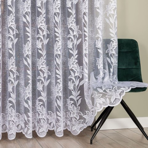 Firanka żakardowa na metry 018893 wysokość 250 cm kolor biały