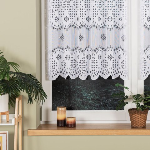 Firanka żakardowa na metry 018999 wysokość 110 cm kolor biały