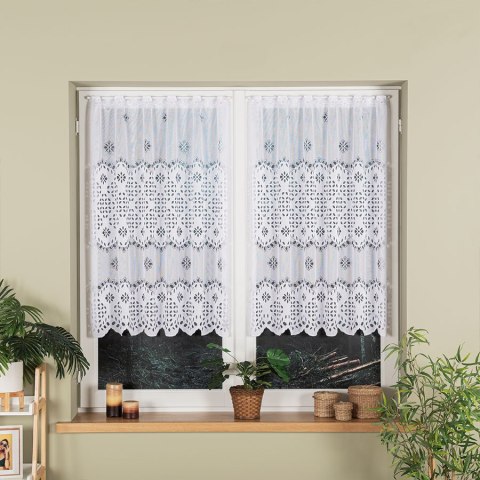 Firanka żakardowa na metry 018999 wysokość 110 cm kolor biały