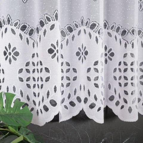 Firanka żakardowa na metry 018999 wysokość 110 cm kolor biały