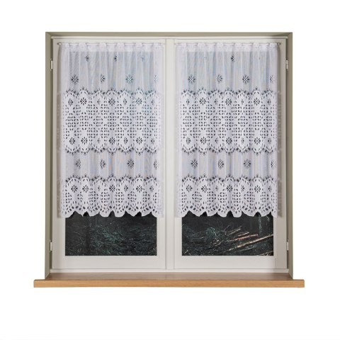 Firanka żakardowa na metry 018999 wysokość 110 cm kolor biały