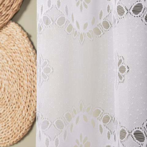 Firanka żakardowa na metry 018999 wysokość 130 cm kolor biały