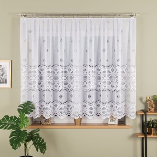 Firanka żakardowa na metry 018999 wysokość 150 cm kolor biały