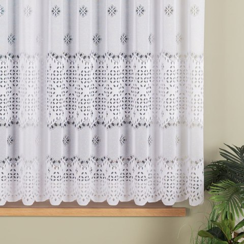 Firanka żakardowa na metry 018999 wysokość 160 cm kolor biały