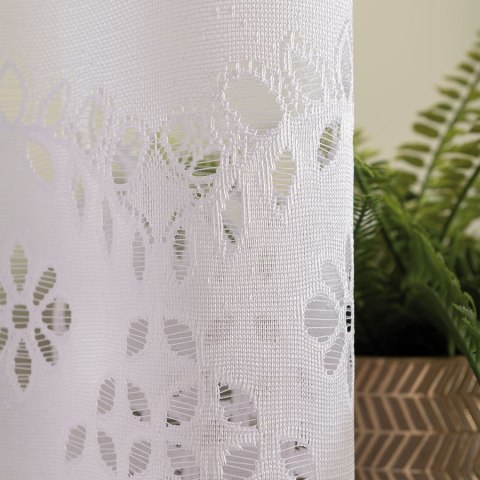 Firanka żakardowa na metry 018999 wysokość 160 cm kolor biały