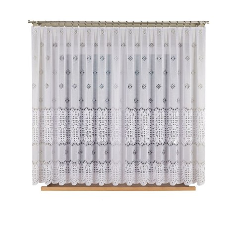 Firanka żakardowa na metry 018999 wysokość 160 cm kolor biały