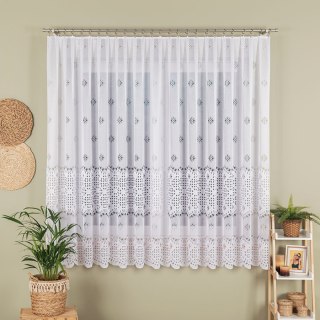 Firanka żakardowa na metry 018999 wysokość 180 cm kolor biały