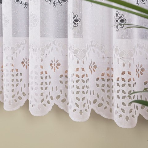 Firanka żakardowa na metry 018999 wysokość 180 cm kolor biały