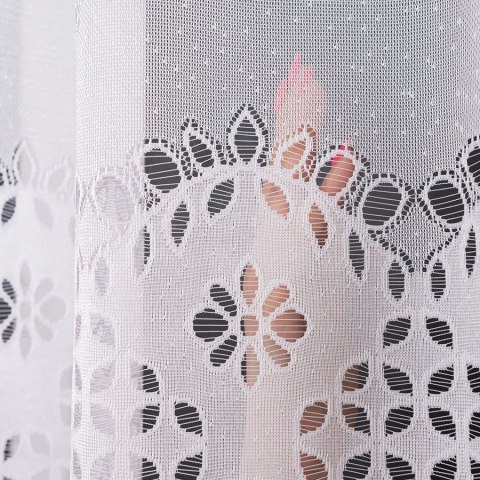 Firanka żakardowa na metry 018999 wysokość 180 cm kolor biały