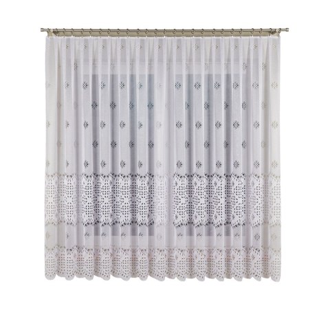 Firanka żakardowa na metry 018999 wysokość 180 cm kolor biały