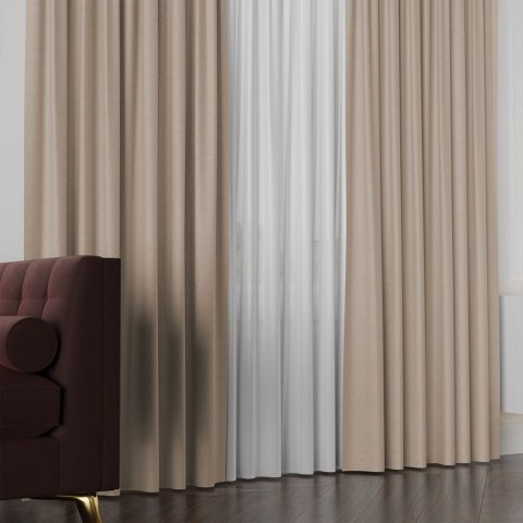 LUKRECJA Tkanina dekoracyjna, wysokość 310cm, kolor 008 ciemny beż 535008/TDP/008/000310/1