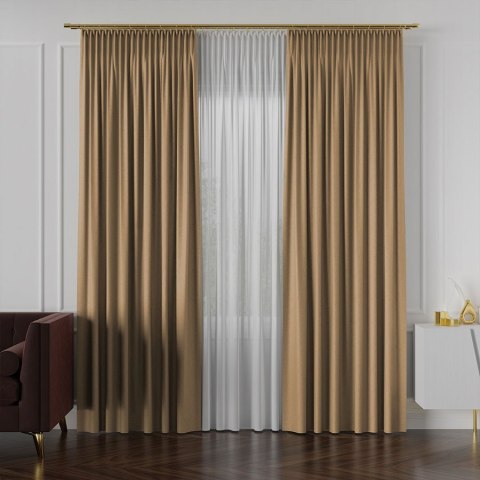 LUKRECJA Tkanina dekoracyjna, wysokość 310cm, kolor 010 ciepły kawowy 535008/TDP/010/000310/1