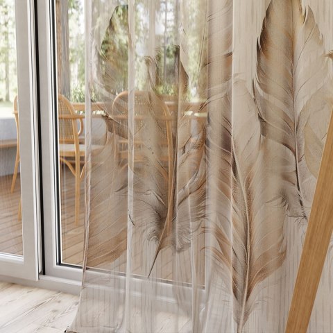 NATANIEL Firana z ołowianką ETAMINA wzór od dołu, wysokość 295cm, kolor 001 D00187/ETO/D01/000295/1