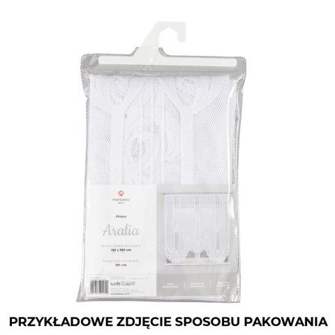 MALWINA Firanka żakardowa odpasowana, szerokość 310 x wysokość 80cm, kolor 001 biały 018535/FBL/001/310080/1