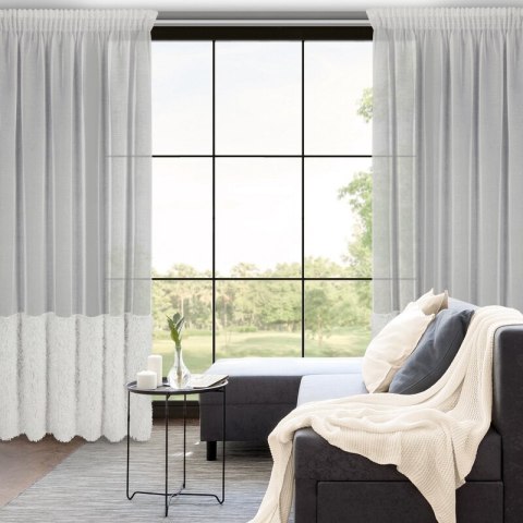 FIRANA GOTOWA MARION NA TAŚMIE 140 X 270 CM BIAŁY