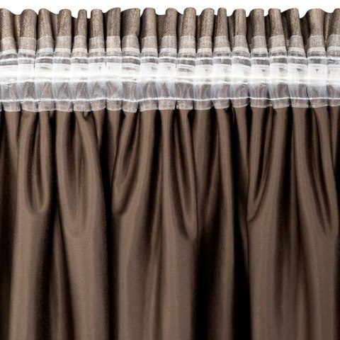 ZASŁONA GOTOWA ESTEL NA TAŚMIE 140 X 270 CM BRĄZOWY