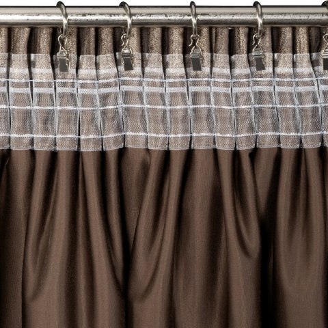 ZASŁONA GOTOWA ESTEL NA TAŚMIE 140 X 270 CM BRĄZOWY