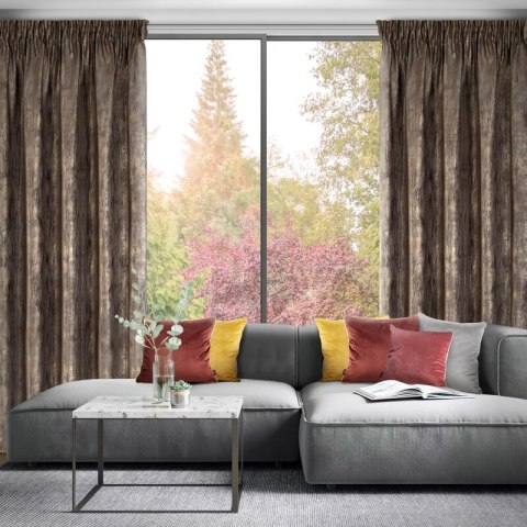 ZASŁONA GOTOWA ESTEL NA TAŚMIE 140 X 270 CM BRĄZOWY