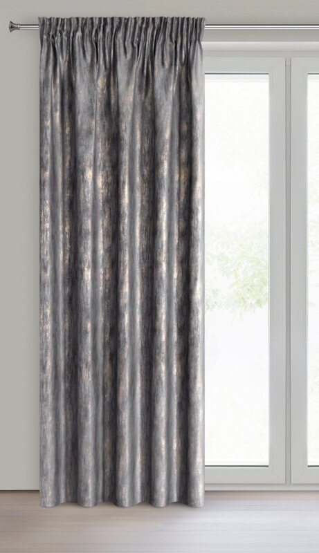 ZASŁONA GOTOWA ESTEL NA TAŚMIE 140 X 270 CM GRAFITOWY