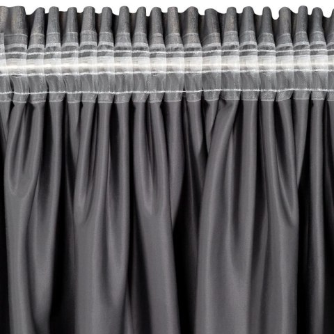 ZASŁONA GOTOWA ESTEL NA TAŚMIE 140 X 270 CM GRAFITOWY