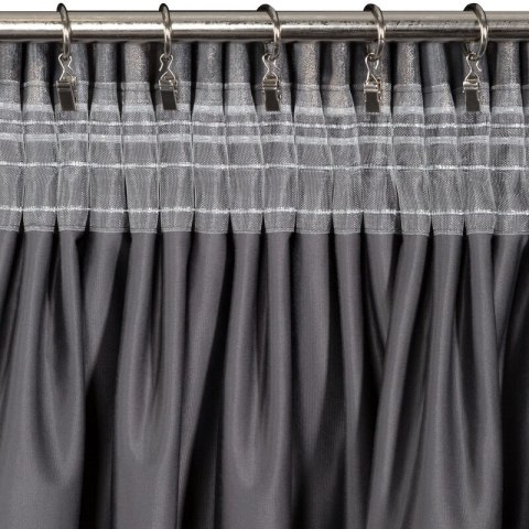 ZASŁONA GOTOWA ESTEL NA TAŚMIE 140 X 270 CM GRAFITOWY