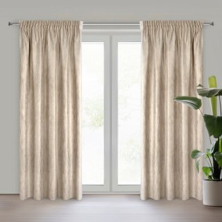 ZASŁONA GOTOWA ESTEL NA TAŚMIE 140 X 270 CM JASNOBEŻOWY