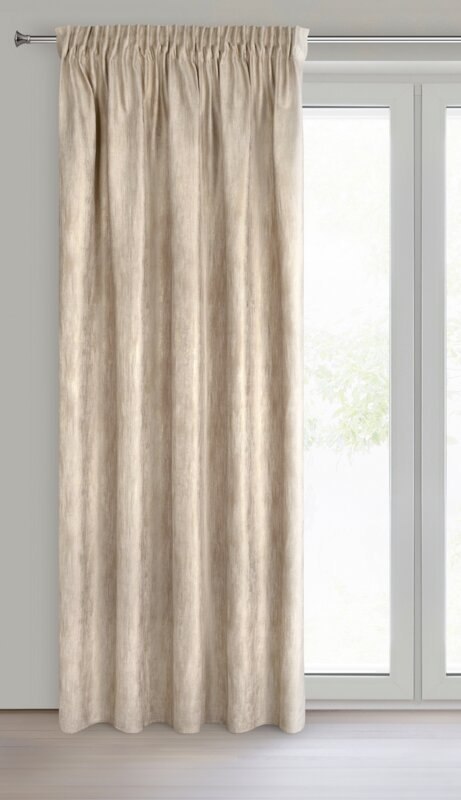 ZASŁONA GOTOWA ESTEL NA TAŚMIE 140 X 270 CM JASNOBEŻOWY