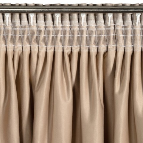 ZASŁONA GOTOWA ESTEL NA TAŚMIE 140 X 270 CM JASNOBEŻOWY