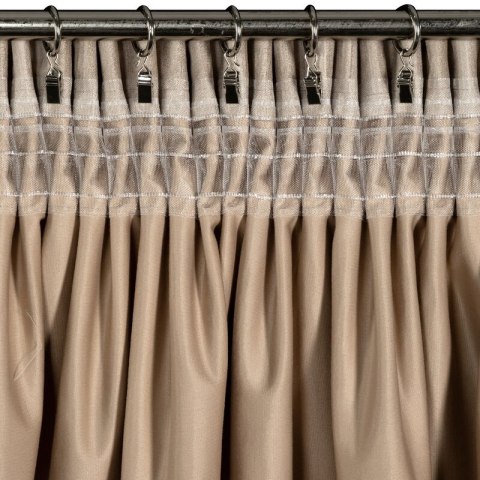 ZASŁONA GOTOWA ESTEL NA TAŚMIE 140 X 270 CM JASNOBEŻOWY