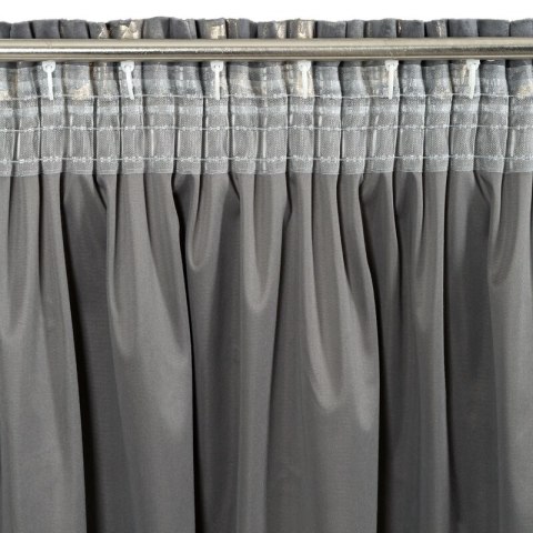 ZASŁONA GOTOWA NAIRA NA TAŚMIE 140 X 270 CM GRAFITOWY