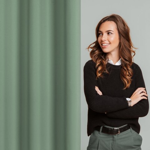 ZASŁONA GOTOWA RITA 140 X 250 CM CIEMNOMIĘTOWY