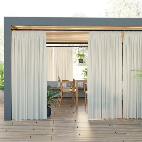 GARDENIA Tkanina dekoracyjna, szerokość 150 cm, kolor 002 ciemny kremowy TD0025/TDW/002/150000/1