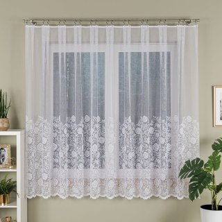 Firanka żakardowa na metry 107240 wysokość 180 cm kolor biały