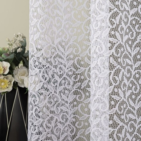 Firanka żakardowa na metry 004542 wysokość 180 cm kolor biały