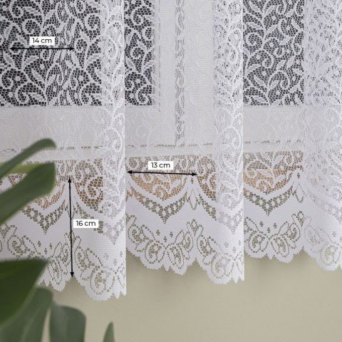 Firanka żakardowa na metry 004542 wysokość 180 cm kolor biały