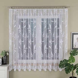 Firanka żakardowa na metry 044204 wysokość 180 cm kolor biały