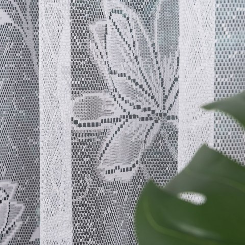 Firanka żakardowa na metry 044204 wysokość 180 cm kolor biały