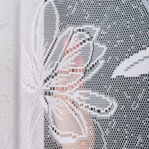 Firanka żakardowa na metry 044204 wysokość 180 cm kolor biały