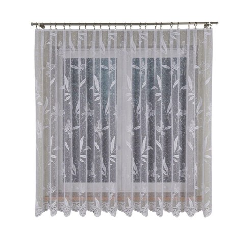 Firanka żakardowa na metry 044204 wysokość 180 cm kolor biały