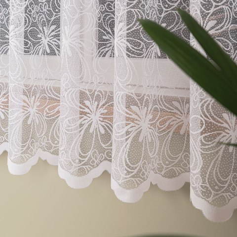 Firanka żakardowa na metry 107269 wysokość 180 cm kolor biały