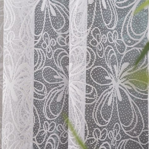 Firanka żakardowa na metry 107269 wysokość 180 cm kolor biały
