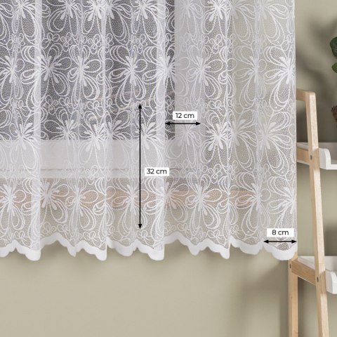 Firanka żakardowa na metry 107269 wysokość 180 cm kolor biały