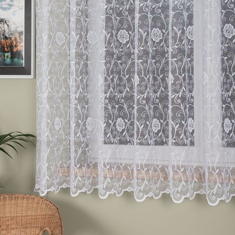 Firanka żakardowa na metry 107282 wysokość 180 cm kolor biały