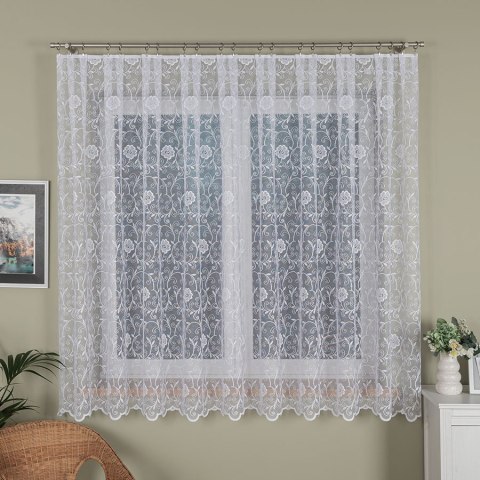 Firanka żakardowa na metry 107282 wysokość 180 cm kolor biały