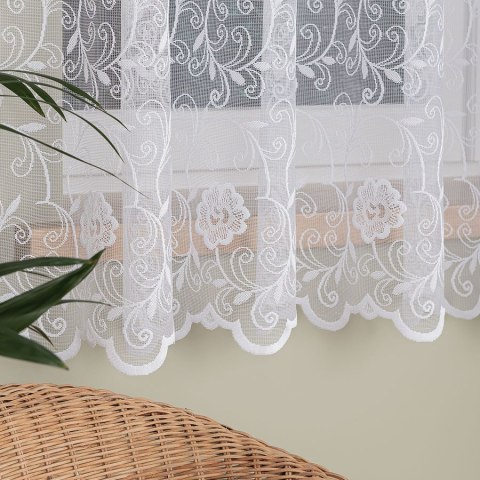 Firanka żakardowa na metry 107282 wysokość 180 cm kolor biały