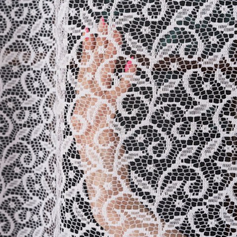 Firanka żakardowa na metry 004542 wysokość 250 cm kolor biały